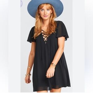 Show Me Your MuMu Black Kyle Lace Up Mini Dress